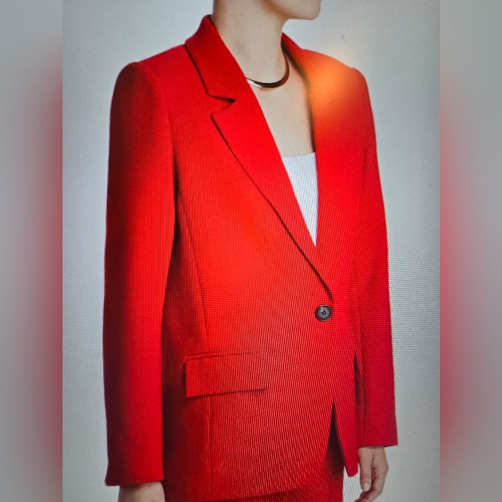 AQUA Twill Red Blazer